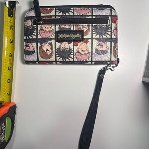 Jujutsu Kaisen Zip-Around Wristlet Wallet - Multicolor Character Grid